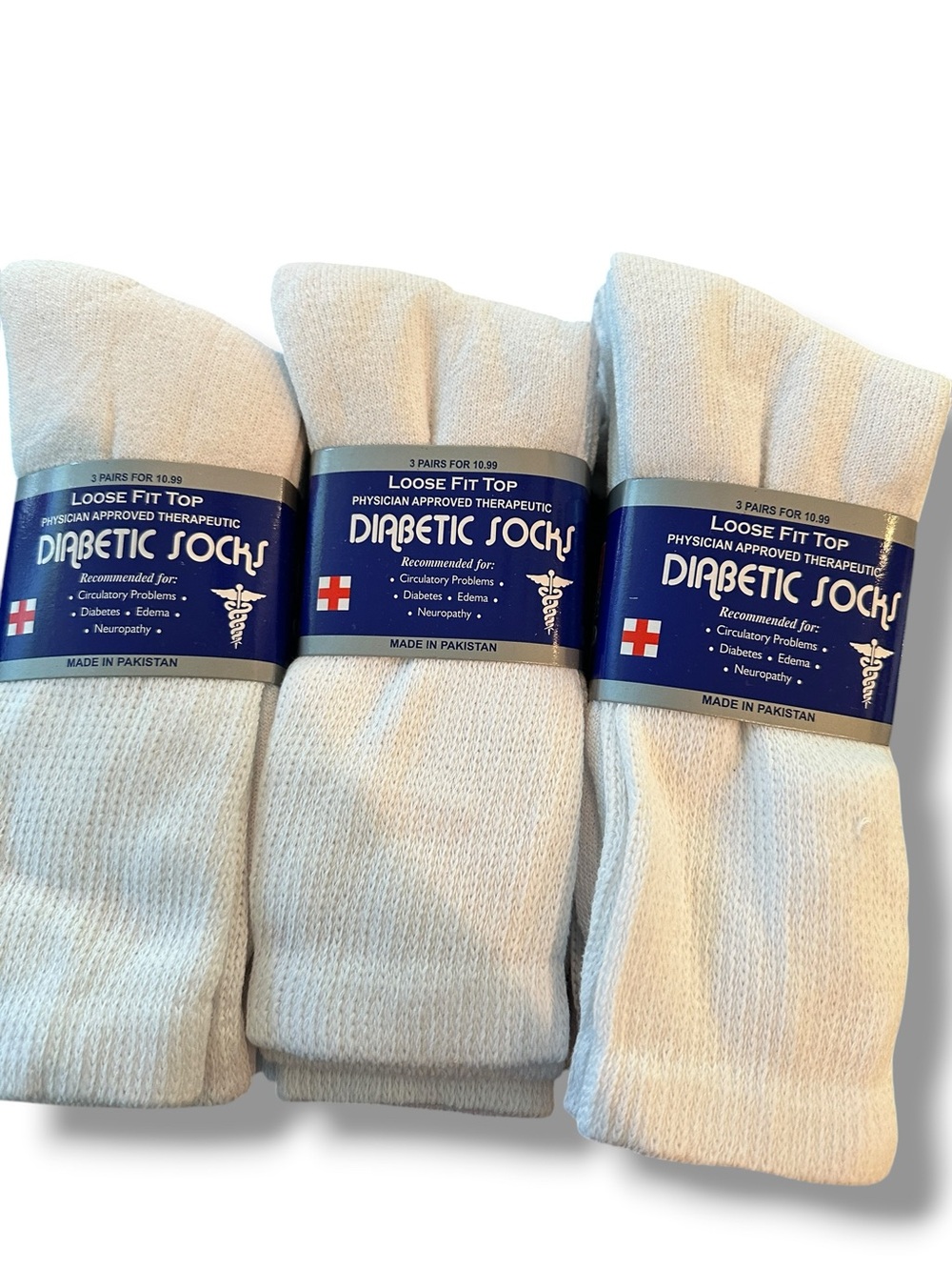9οΈβ£PR Physician Approved Loose Fit Top Diabetic Crew Socks NWT $33 MSRP UNISEX